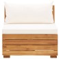 vidaXL Muebles de jardín 5 pzas y cojines madera acacia blanco crema vidaXL Muebles de jardín 5 pzas y cojines madera acacia blanco crema