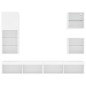 vidaXL Muebles de TV de pared con LED 5 pzas madera ingeniería blanco