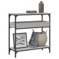 vidaXL Mesa consola estante madera ingeniería Sonoma gris 75x29x75 cm vidaXL Mesa consola estante madera ingeniería Sonoma gris 75x29x75 cm