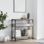 vidaXL Mesa consola estante madera ingeniería Sonoma gris 75x29x75 cm vidaXL Mesa consola estante madera ingeniería Sonoma gris 75x29x75 cm