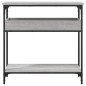 vidaXL Mesa consola estante madera ingeniería Sonoma gris 75x29x75 cm vidaXL Mesa consola estante madera ingeniería Sonoma gris 75x29x75 cm