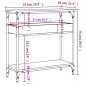 vidaXL Mesa consola estante madera ingeniería Sonoma gris 75x29x75 cm vidaXL Mesa consola estante madera ingeniería Sonoma gris 75x29x75 cm