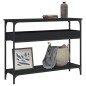 vidaXL Mesa consola con estante madera ingeniería negra 100x29x75 cm vidaXL Mesa consola con estante madera ingeniería negra 100x29x75 cm