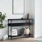 vidaXL Mesa consola con estante madera ingeniería negra 100x29x75 cm vidaXL Mesa consola con estante madera ingeniería negra 100x29x75 cm