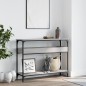 vidaXL Mesa consola estante madera ingeniería Sonoma gris 100x29x75 cm vidaXL Mesa consola estante madera ingeniería Sonoma gris 100x29x75 cm