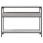 vidaXL Mesa consola estante madera ingeniería Sonoma gris 100x29x75 cm vidaXL Mesa consola estante madera ingeniería Sonoma gris 100x29x75 cm