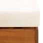 vidaXL Muebles de jardín 5 pzas y cojines madera acacia blanco crema vidaXL Muebles de jardín 5 pzas y cojines madera acacia blanco crema