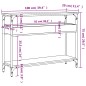 vidaXL Mesa consola estante madera ingeniería Sonoma gris 100x29x75 cm vidaXL Mesa consola estante madera ingeniería Sonoma gris 100x29x75 cm