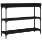vidaXL Mesa consola con estantes negro 100x30x80 cm vidaXL Mesa consola con estantes negro 100x30x80 cm