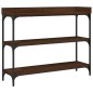 vidaXL Mesa consola con estantes roble marrón 100x30x80 cm vidaXL Mesa consola con estantes roble marrón 100x30x80 cm