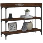 vidaXL Mesa consola con estantes roble marrón 100x30x80 cm vidaXL Mesa consola con estantes roble marrón 100x30x80 cm
