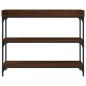 vidaXL Mesa consola con estantes roble marrón 100x30x80 cm vidaXL Mesa consola con estantes roble marrón 100x30x80 cm
