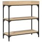 vidaXL Mesa consola con estantes roble Sonoma 75x30x80 cm vidaXL Mesa consola con estantes roble Sonoma 75x30x80 cm