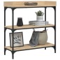 vidaXL Mesa consola con estantes roble Sonoma 75x30x80 cm vidaXL Mesa consola con estantes roble Sonoma 75x30x80 cm