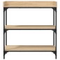 vidaXL Mesa consola con estantes roble Sonoma 75x30x80 cm vidaXL Mesa consola con estantes roble Sonoma 75x30x80 cm