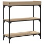 vidaXL Mesa consola con estantes roble Sonoma 75x30x80 cm vidaXL Mesa consola con estantes roble Sonoma 75x30x80 cm