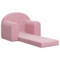 vidaXL Sofá cama para niños felpa suave rosa vidaXL Sofá cama para niños felpa suave rosa