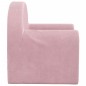 vidaXL Sofá cama para niños felpa suave rosa vidaXL Sofá cama para niños felpa suave rosa
