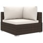 vidaXL Set muebles de jardín 8 piezas y cojines ratán sintético marrón vidaXL Set muebles de jardín 8 piezas y cojines ratán sintético marrón