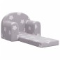 vidaXL Sofá cama de niños felpa suave gris claro con estrellas vidaXL Sofá cama de niños felpa suave gris claro con estrellas