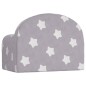 vidaXL Sofá cama de niños felpa suave gris claro con estrellas vidaXL Sofá cama de niños felpa suave gris claro con estrellas