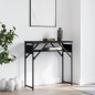 vidaXL Mesa consola con estante madera ingeniería negra 75x30x75 cm vidaXL Mesa consola con estante madera ingeniería negra 75x30x75 cm