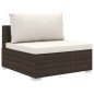 vidaXL Set muebles de jardín 8 piezas y cojines ratán sintético marrón vidaXL Set muebles de jardín 8 piezas y cojines ratán sintético marrón