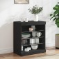 vidaXL Aparador con luces LED negro 60,5x37x67 cm vidaXL Aparador con luces LED negro 60,5x37x67 cm