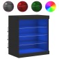 vidaXL Aparador con luces LED negro 60,5x37x67 cm vidaXL Aparador con luces LED negro 60,5x37x67 cm