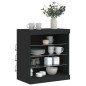vidaXL Aparador con luces LED negro 60,5x37x67 cm vidaXL Aparador con luces LED negro 60,5x37x67 cm