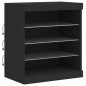 vidaXL Aparador con luces LED negro 60,5x37x67 cm vidaXL Aparador con luces LED negro 60,5x37x67 cm