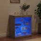 vidaXL Aparador con luces LED gris hormigón 60,5x37x67 cm vidaXL Aparador con luces LED gris hormigón 60,5x37x67 cm