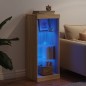 vidaXL Aparador con luces LED roble Sonoma 41x37x100 cm