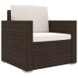 vidaXL Set muebles de jardín 8 piezas y cojines ratán sintético marrón vidaXL Set muebles de jardín 8 piezas y cojines ratán sintético marrón