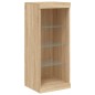 vidaXL Aparador con luces LED roble Sonoma 41x37x100 cm