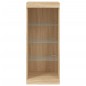 vidaXL Aparador con luces LED roble Sonoma 41x37x100 cm