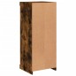 vidaXL Aparador con luces LED roble ahumado 41x37x100 cm vidaXL Aparador con luces LED roble ahumado 41x37x100 cm