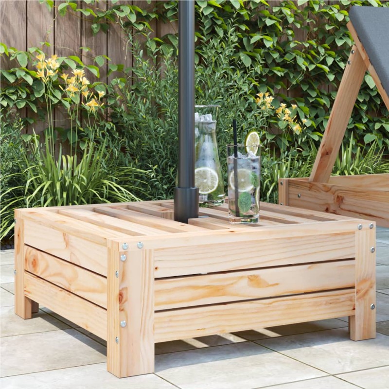 vidaXL Cubierta para base de sombrilla madera maciza de pino vidaXL Cubierta para base de sombrilla madera maciza de pino