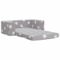 vidaXL Sofá de niños de 2 plazas felpa suave gris claro con estrellas vidaXL Sofá de niños de 2 plazas felpa suave gris claro con estrellas