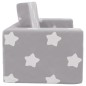 vidaXL Sofá de niños de 2 plazas felpa suave gris claro con estrellas vidaXL Sofá de niños de 2 plazas felpa suave gris claro con estrellas