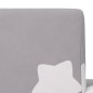vidaXL Sofá de niños de 2 plazas felpa suave gris claro con estrellas vidaXL Sofá de niños de 2 plazas felpa suave gris claro con estrellas