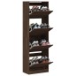 vidaXL Mueble zapatero 4 cajones abatibles marrón roble 60x34x187,5cm vidaXL Mueble zapatero 4 cajones abatibles marrón roble 60x34x187,5cm