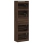 vidaXL Mueble zapatero 4 cajones abatibles marrón roble 60x34x187,5cm vidaXL Mueble zapatero 4 cajones abatibles marrón roble 60x34x187,5cm