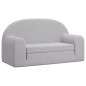 vidaXL Sofá cama de niños 2 plazas felpa suave gris claro vidaXL Sofá cama de niños 2 plazas felpa suave gris claro