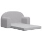 vidaXL Sofá cama de niños 2 plazas felpa suave gris claro vidaXL Sofá cama de niños 2 plazas felpa suave gris claro