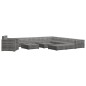 vidaXL Set de muebles de jardín 13 pzs y cojines ratán sintético gris vidaXL Set de muebles de jardín 13 pzs y cojines ratán sintético gris