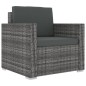 vidaXL Set de muebles de jardín 13 pzs y cojines ratán sintético gris vidaXL Set de muebles de jardín 13 pzs y cojines ratán sintético gris