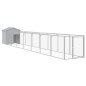 vidaXL Caseta perros tejado acero galvanizado gris claro 117x813x123cm vidaXL Caseta perros tejado acero galvanizado gris claro 117x813x123cm