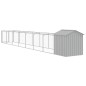 vidaXL Caseta perros tejado acero galvanizado gris claro 117x813x123cm vidaXL Caseta perros tejado acero galvanizado gris claro 117x813x123cm