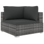 vidaXL Set de muebles de jardín 13 pzs y cojines ratán sintético gris vidaXL Set de muebles de jardín 13 pzs y cojines ratán sintético gris